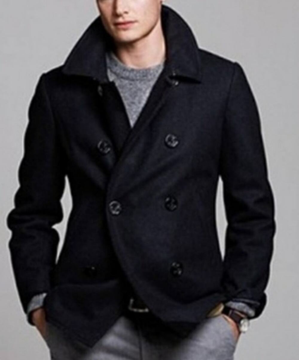 J. Crew Bayswater Wool Thinsulate Stadium Cloth Peacoat Men's Sz. L